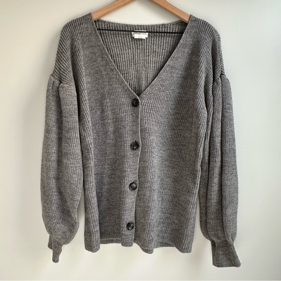 Lovers + Friends Kenora Wool Blend Cardi in Charcoal Small - Picture 7 of 8